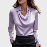 Lytėjimas | Elegantiška balta satino palaidinė