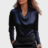 Lytėjimas | Elegantiška balta satino palaidinė