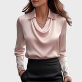 Lytėjimas | Elegantiška balta satino palaidinė