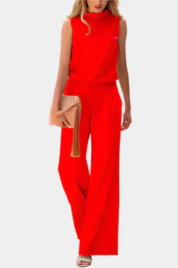Moteriška Be Rankovių Jumpsuit