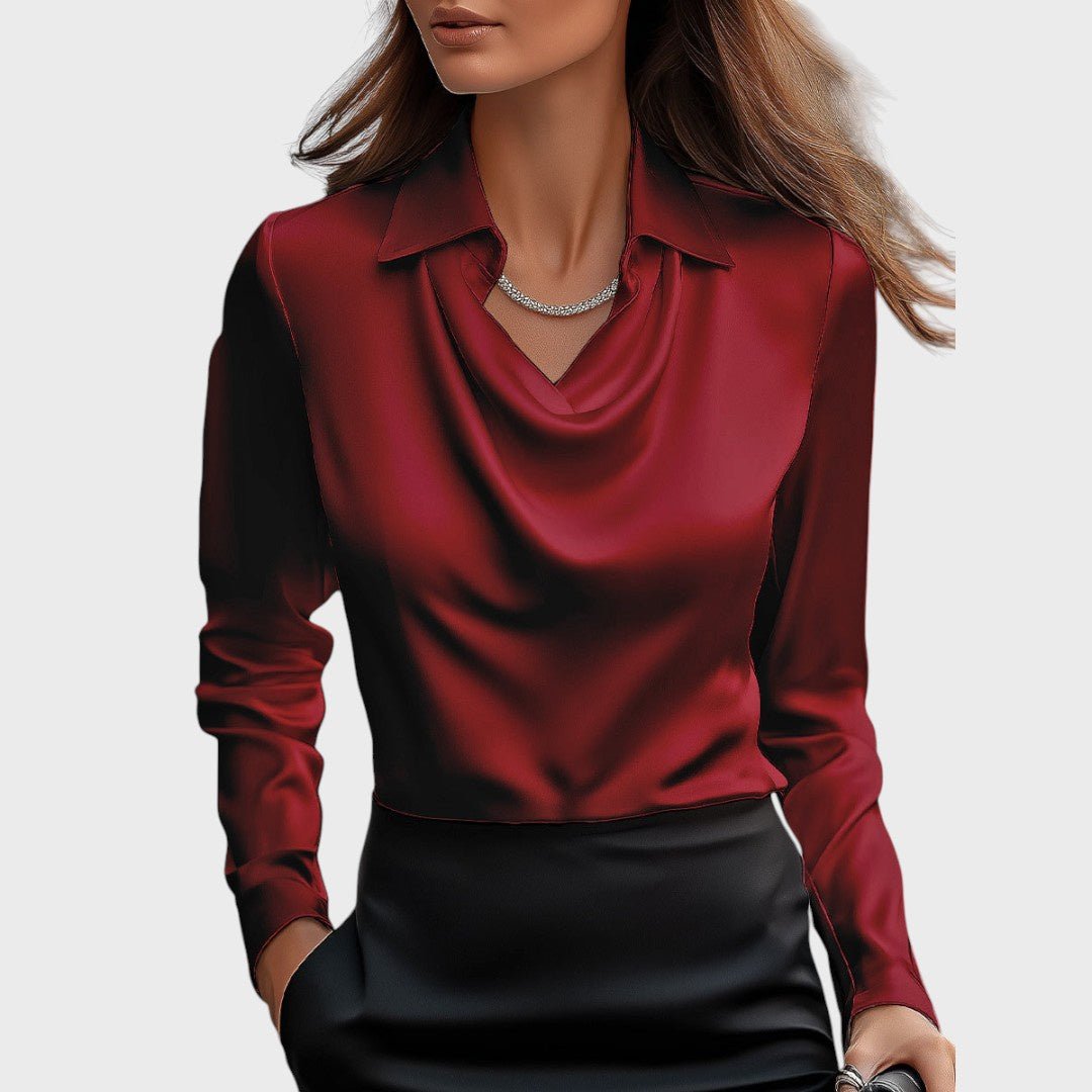 Lytėjimas | Elegantiška balta satino palaidinė
