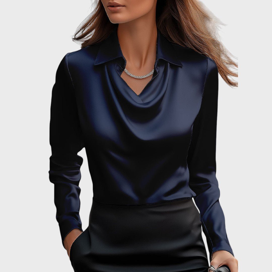 Lytėjimas | Elegantiška balta satino palaidinė