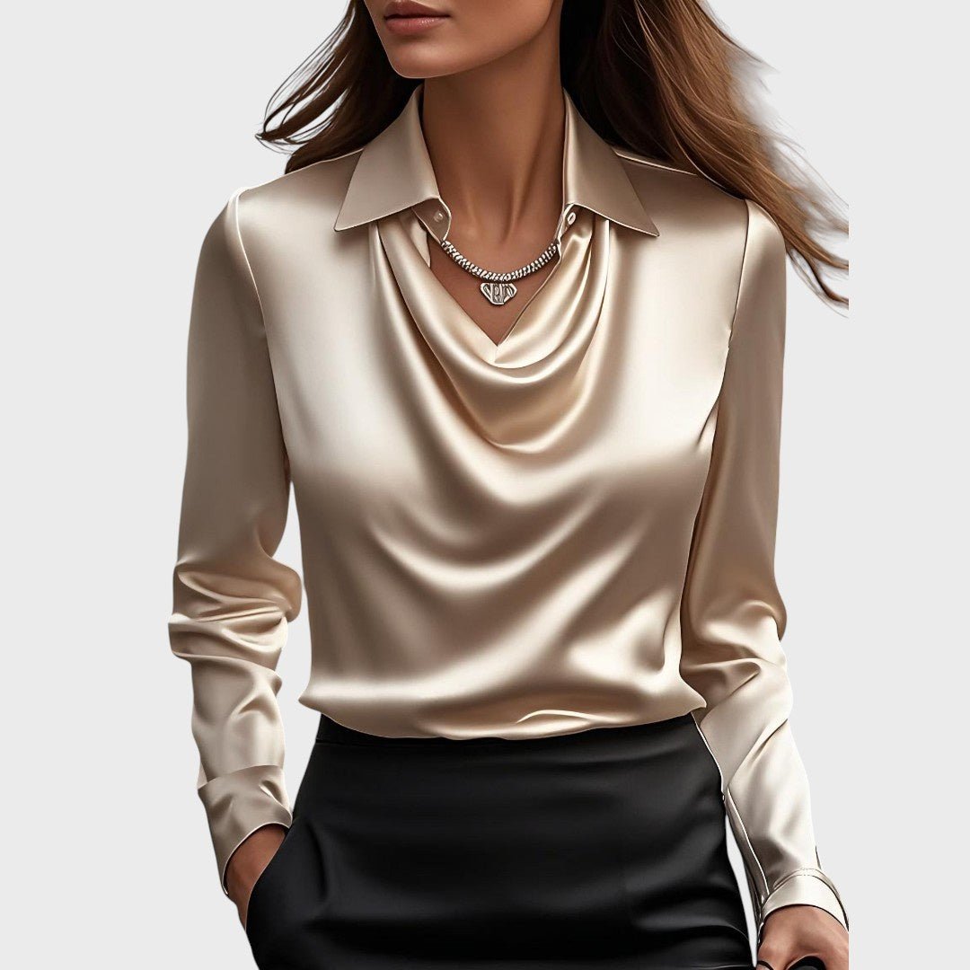 Lytėjimas | Elegantiška balta satino palaidinė