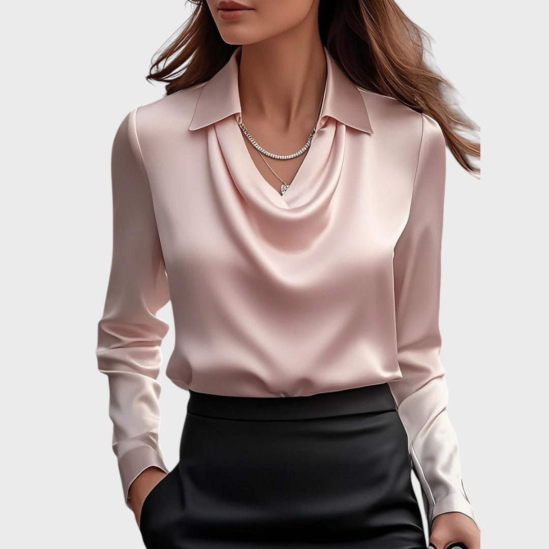 Lytėjimas | Elegantiška balta satino palaidinė